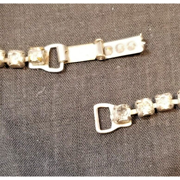 Garne Jewels Signed Rhinestone Choker Necklace 15" Vintage 1950's - Picture 8 of 8